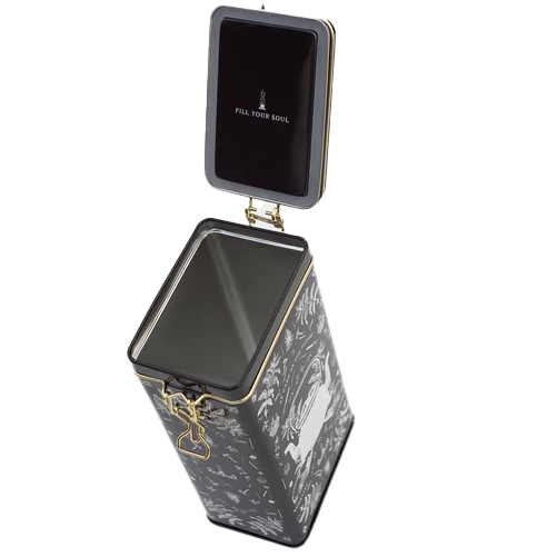Lemmel Tin Box "Flat Earth" Kaffeburk